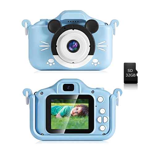 CAMARA DIGITAL INFANTIL+CARTÃO 32 GB (AZUL)